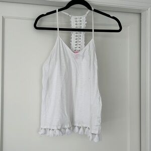 Lilly pulitzer white tank top XS